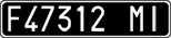 License plate of Italy, Cars (1927 year series)