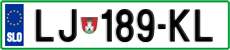 License plate of Slovenia, Cars