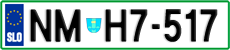 License plate of Slovenia, Cars