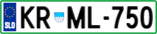 License plate of Slovenia, Cars