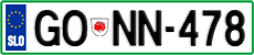 License plate of Slovenia, Cars