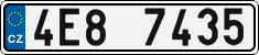 License plate of the Czech Republic, Cars (2001)