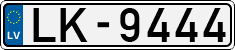 License plate of Latvia, Regular car plates