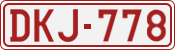 License plate of Belgium, 1951 year system