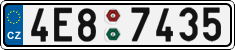 License plate of the Czech Republic, Cars (2001)