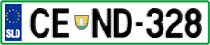 License plate of Slovenia, Cars