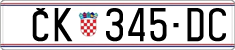 License plate of Croatia, Regular plates