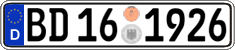 German license plate, Authorities and federal agencies