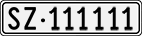 License plate of Switzerland, Cars