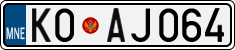 License plate of Montenegro, Cars
