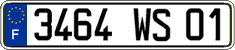 French license plate, FNI