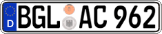 German license plate, Regular plates