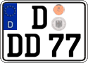 German license plate, Regular plates