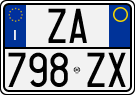 License plate of Italy, Cars (1994 year series)