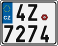 License plate of the Czech Republic, Motorcycles (2001)