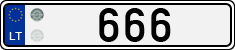License plate of Lithuania, Vanity Plates