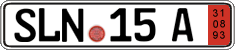 German license plate, Export transit plates