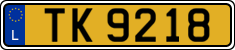 License plate of Luxembourg, 2003 year system