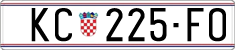 License plate of Croatia, Regular plates