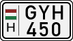 license plates of Hungary, Cars (1990)