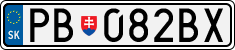 License plate of Slovakia, Cars