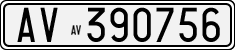License plate of Italy, Cars (1927 year series)