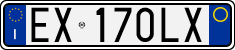 License plate of Italy, Cars (1994 year series)