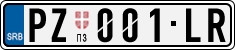 License plate of Serbia, Cars