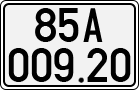 License plate of Vietnam, Cars