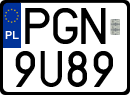 License plates of Poland, Special vehicles and motorcycles