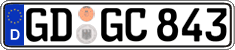 German license plate, Regular plates