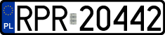 License plates of Poland, Regular car plates