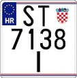 License plate of Croatia, Motorcycles