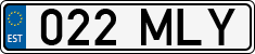 License plate of Estonia, Regular car plates