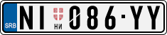 License plate of Serbia, Cars
