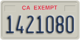 California, Exempt (1234567)