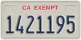 California, Exempt (1234567)