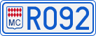 License plate of Monaco, Cars