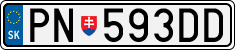License plate of Slovakia, Cars