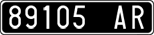License plate of Italy, Cars (1927 year series)