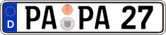 German license plate, Regular plates