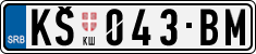 License plate of Serbia, Cars
