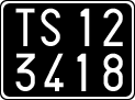 License plate of Italy, Cars (1927 year series)