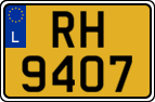 License plate of Luxembourg, 2003 year system
