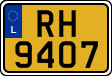 License plate of Luxembourg, 2003 year system