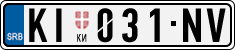 License plate of Serbia, Cars