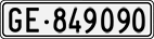License plate of Switzerland, Cars