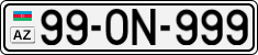 License plate of Azerbaijan, Cars