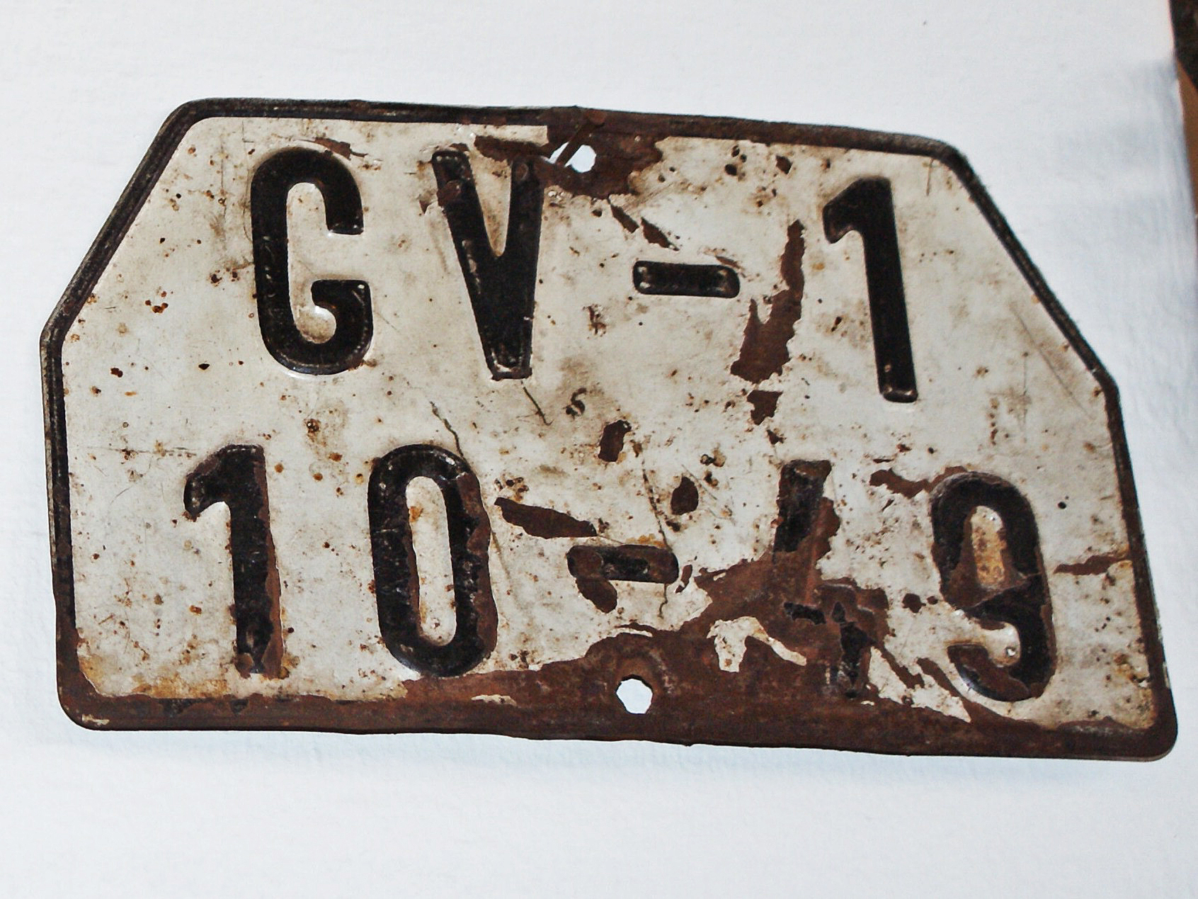 GV1 10-49, License plate without vehicle 