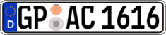 German license plate, Regular plates
